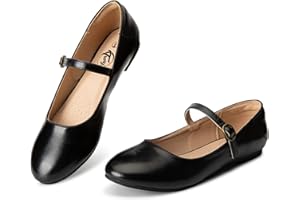 Trary Mary Jane Ballet Flats, Black Flats for Women, Ankle Strap Dressy Comfortable Flats