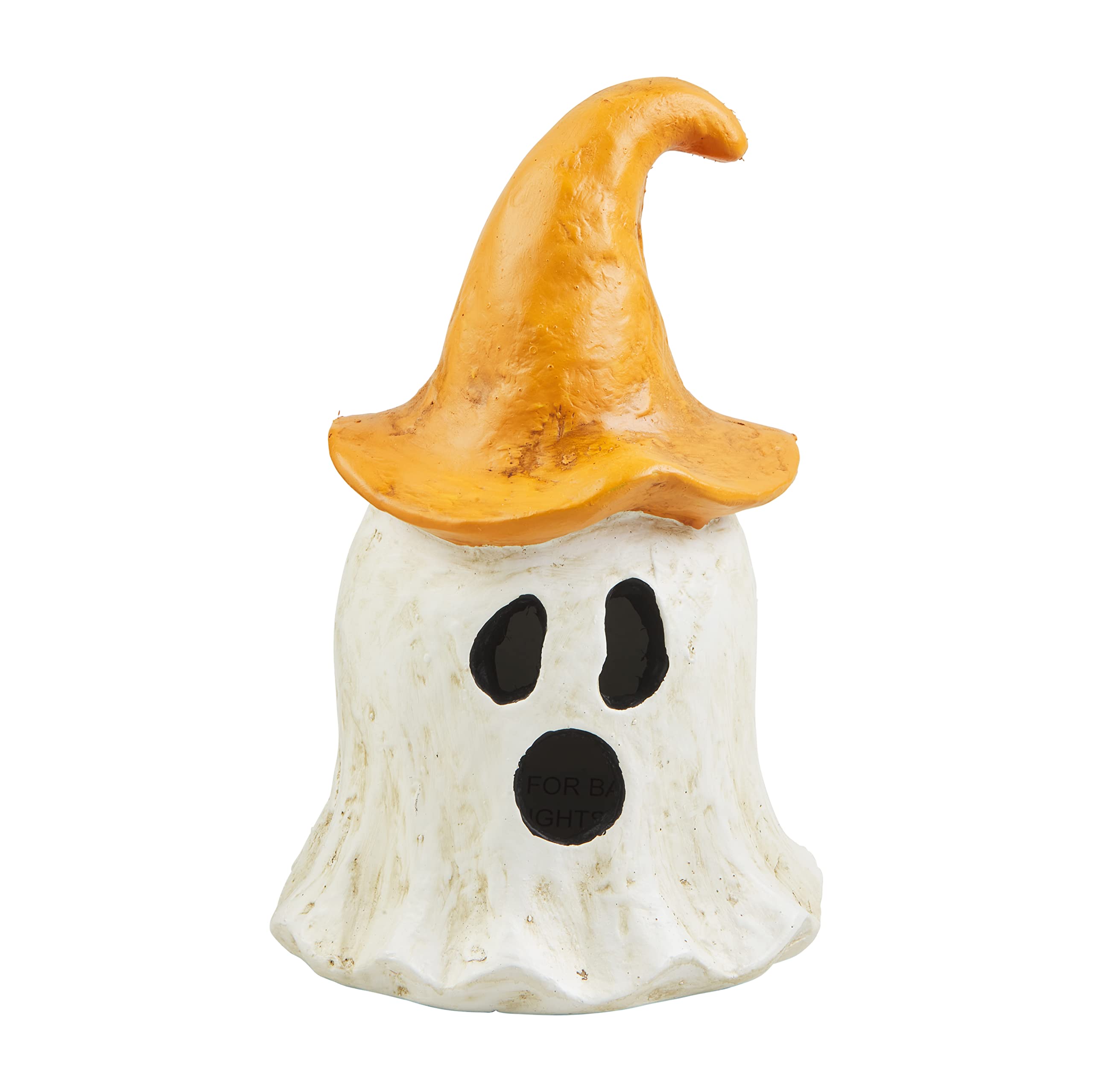 Photo 1 of Mud Pie Witch Lantern, Orange Ghost, 3.75" x 6.75"