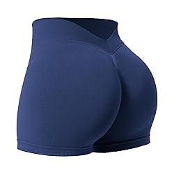 YEOREO Workout Scrunch Shorts Women V Back Gym Butt