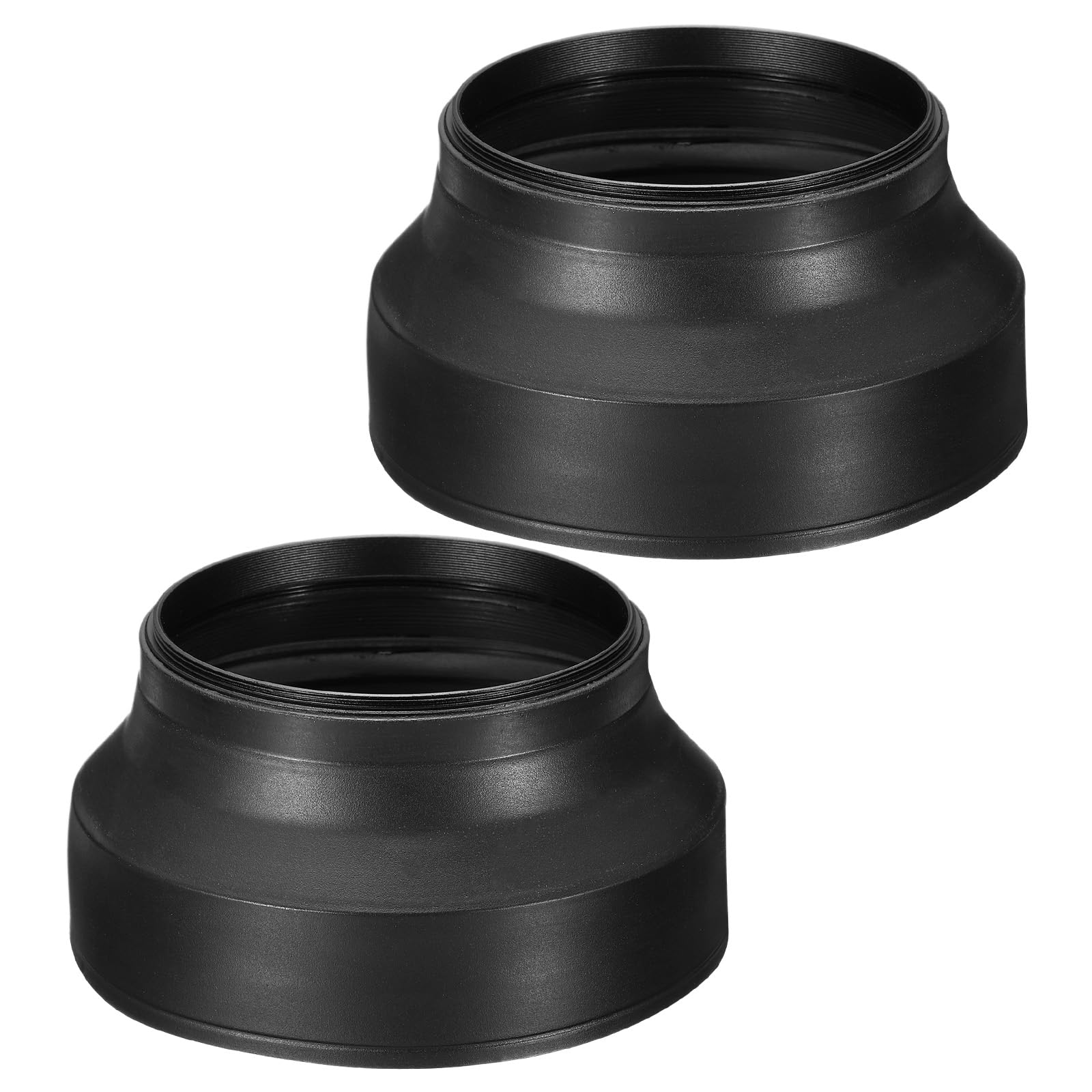 PATIKIL 77mm Camera Lens Hood, 2Pcs Rubber Collapsible Lens Protector Anti-Reflection Blocks Excess Sunlight Enhance Camera Photography for Nikon, for Fujifilm, for Pentax, for Leica