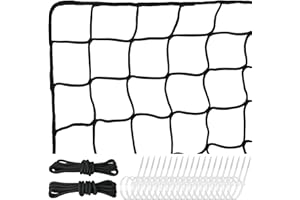 VISUPOR Heavy Duty Nylon Soccer Net, Easy to Install Sport Netting Barrier with Rope and Buckles, 10ft/15ft/20ft/30ft/40ft