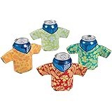 Foam Hawaiian Shirt Can / Bottle Coolio's - Tiki Luau Time! (12), Multi Colored, One size fits all ;-)