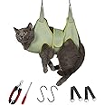 Guzekier Pet Dog Grooming Hammock Harness for Cats & Dogs, Dog Sling for Grooming, Dog Hammock Restraint Bag with Nail Clippers/Trimmer, Nail File, Pet Comb,Ear/Eye Care