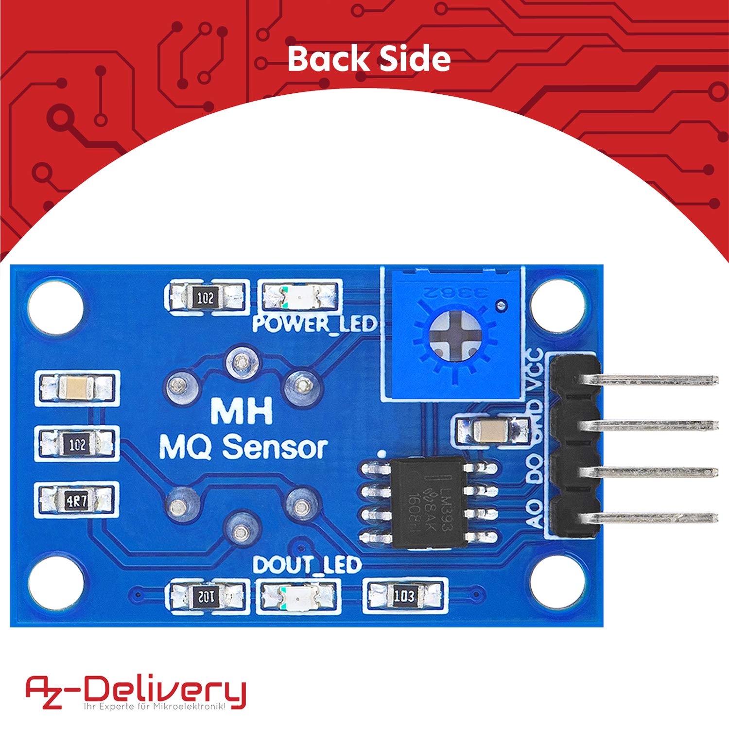 AZDelivery 3 x MQ-135 MQ135 Air Quality Gas Smoke Detection Sensor ... image.