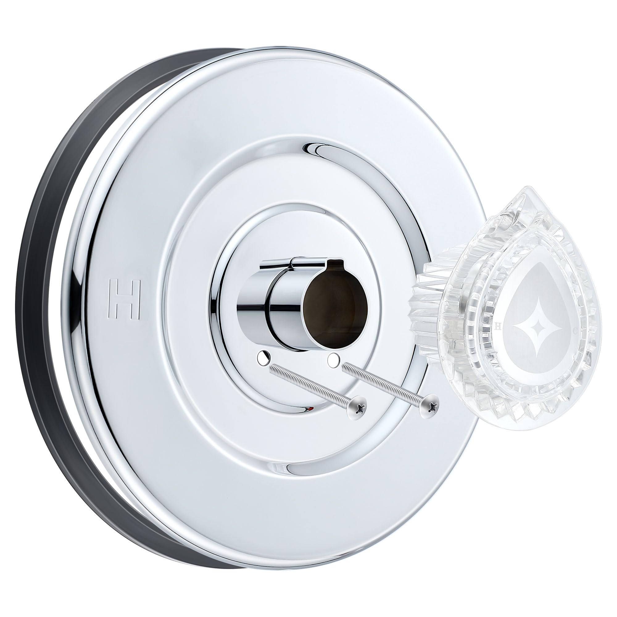 Photo 1 of Enhon Tub and Shower Trim Kit, Shower Trim Compatible with Moen Single Handle Tub/Shower Valve, Escutcheon Screws Tube and Handle (Chrome,Compatible with Standard)