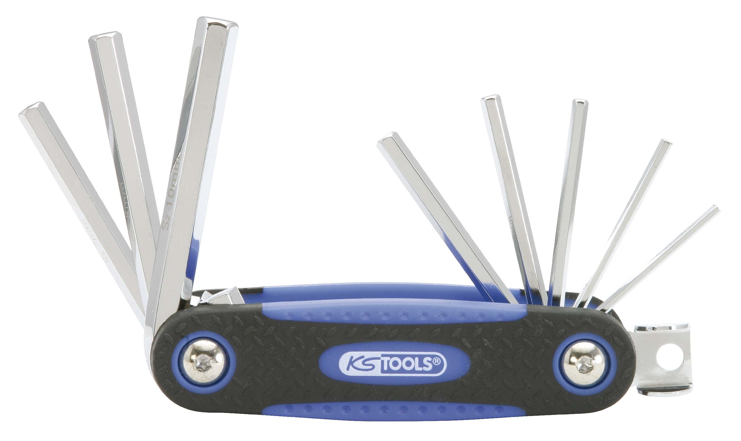 KS Tools 158.354 2.5-10mm Chrome+ Hex Key Wrench Set (8 Pieces)
