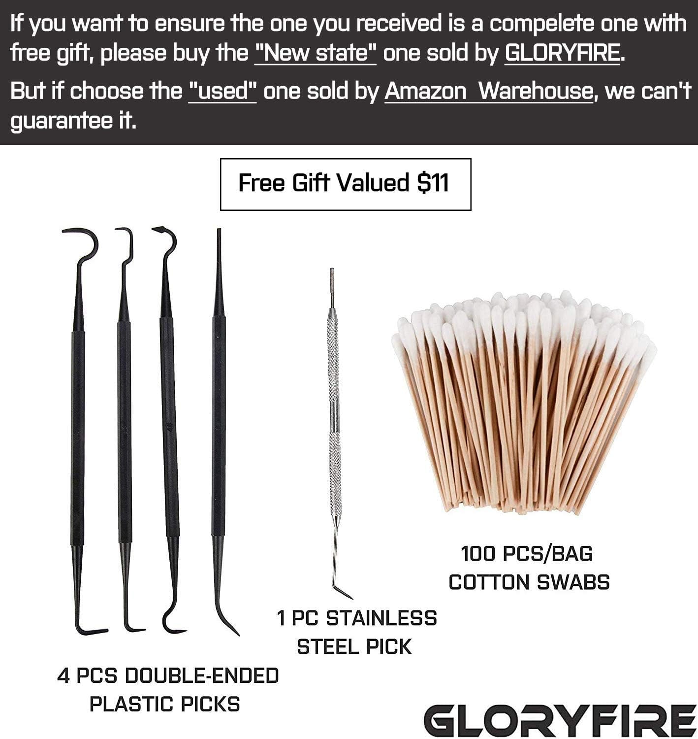 GLORYFIRE Universal Gun Cleaning Kit Hunting Rifle Handgun Shot Gun Cleaning Kit for All Guns with Case Travel Size Portable Metal Brushes : Sports & Outdoors