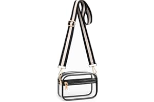 BS-VOG Clear Crossbody Bag Stadium Approved, Clear Purses for Women, Small Stadium Bag for Events Concerts Sports Fans