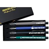 InnoBeta Chess Gifts for Men/Women, Ballpoint Pen Set of 4, Perfect Chess Gifts Idea in Birthday, Christmas, Appreciation