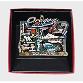 Oregon Ornament Color City State Landmarks Brass Christmas Travel Souvenir Gift