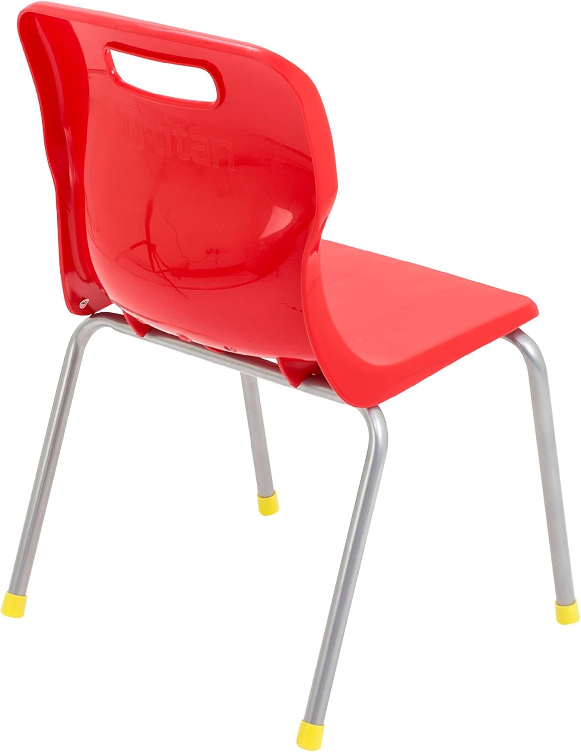Titan 4 Leg Classroom Chair, Plastic, Red, Size 3 - Image 4