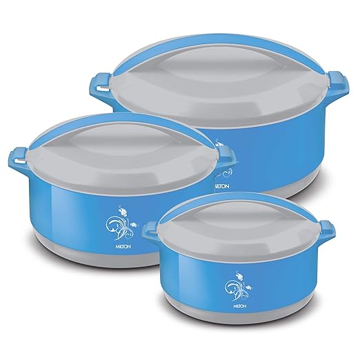 MILTON Divine Jr Inner Steel Casserole Gift Set of 3, Blue