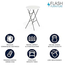 Flash Furniture Elon 32' Round Folding Bar Height