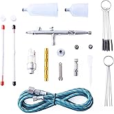 KOZY ART Airbrush Kit – Dual-Action Gravity Feed Airbrush Gun with 0.3/0.5/0.8mm Nozzles, 1/4oz & 20/40ml Cups – for Model Painting, Nail Art, Makeup, Cake Decorating