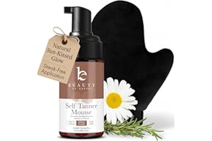 Self Tanner Tanning Mousse Kit - USA Made with Natural & Organic Ingredients, Sunless Self Tanner Mousse and Tanning Glove Mi