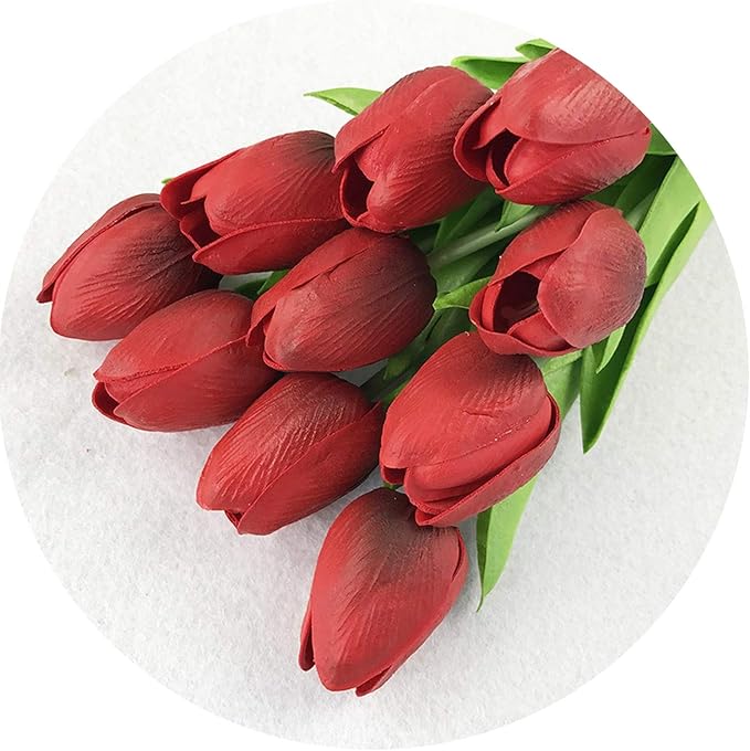 1PC PU Mini Tulips Artificial Flowers Real Touch Artificial Flowers