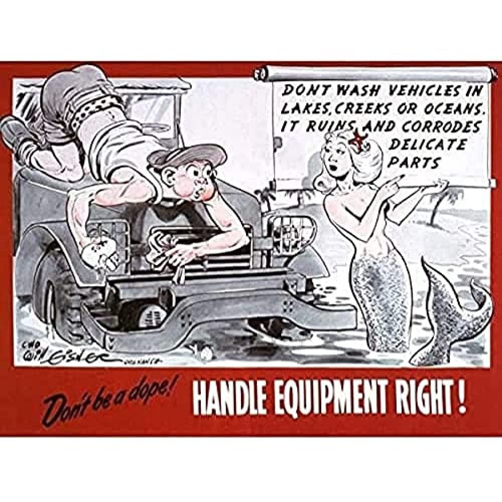 Eisner War WWII USA Don't Be Dope Mermaid Advert Art Print Canvas Premium Wall Decor Poster Mural