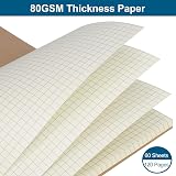 ZCZN A5 6 Pack Squared Notebook 5mm Graph Grid 120 Pages 80gsm Spiral view 4