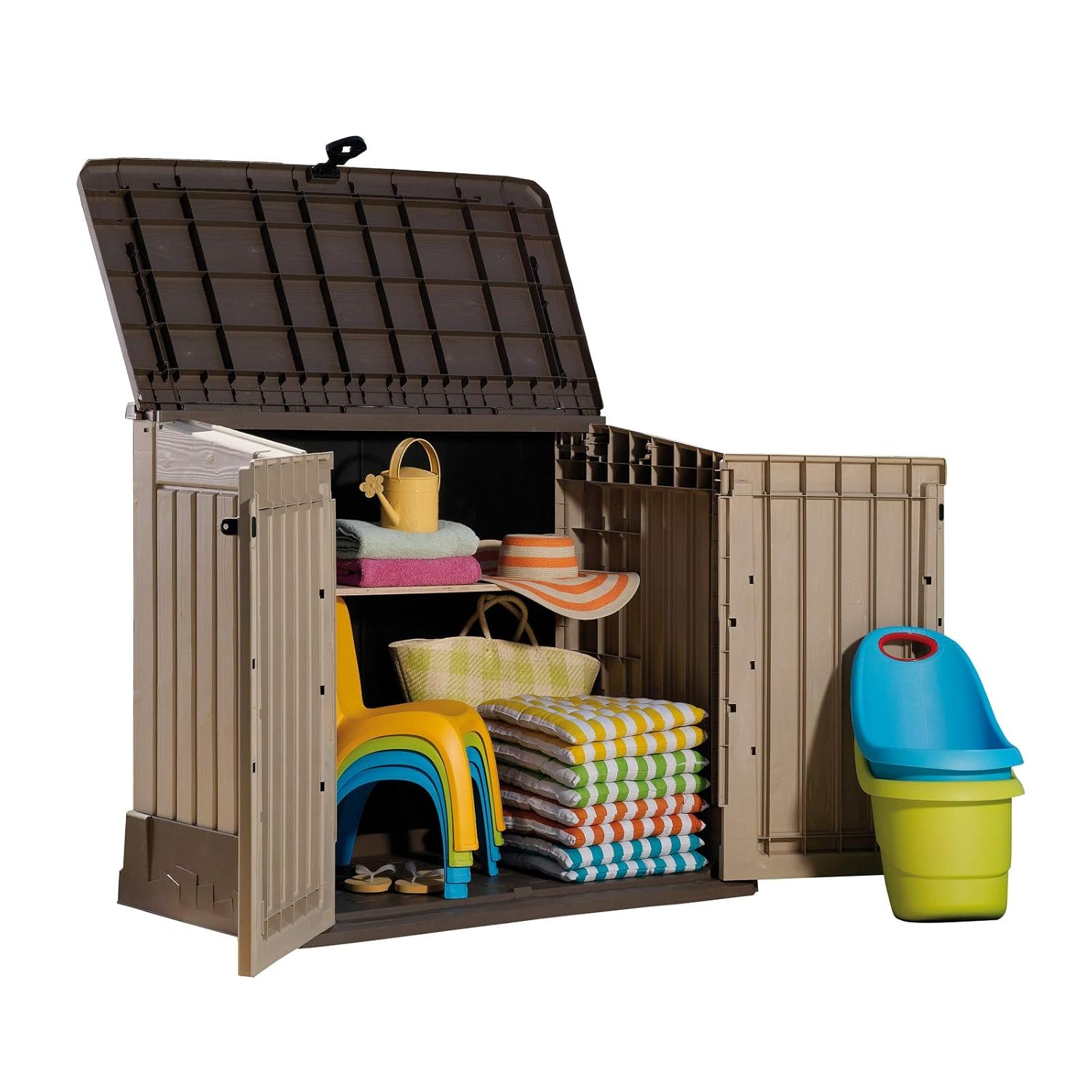 1200L Gartenbox Store it out Max Mülltonnen Verkleidung Geräte Aufbewahrung Box