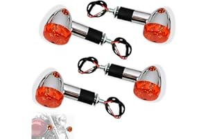 WOWTK Turn Signal Lamp Set,Motorcycle Front and Rear signal light for Kawasaki Vulcan VN 750 800 900 1500 1600 1700 2000,Amber(4 PCS)