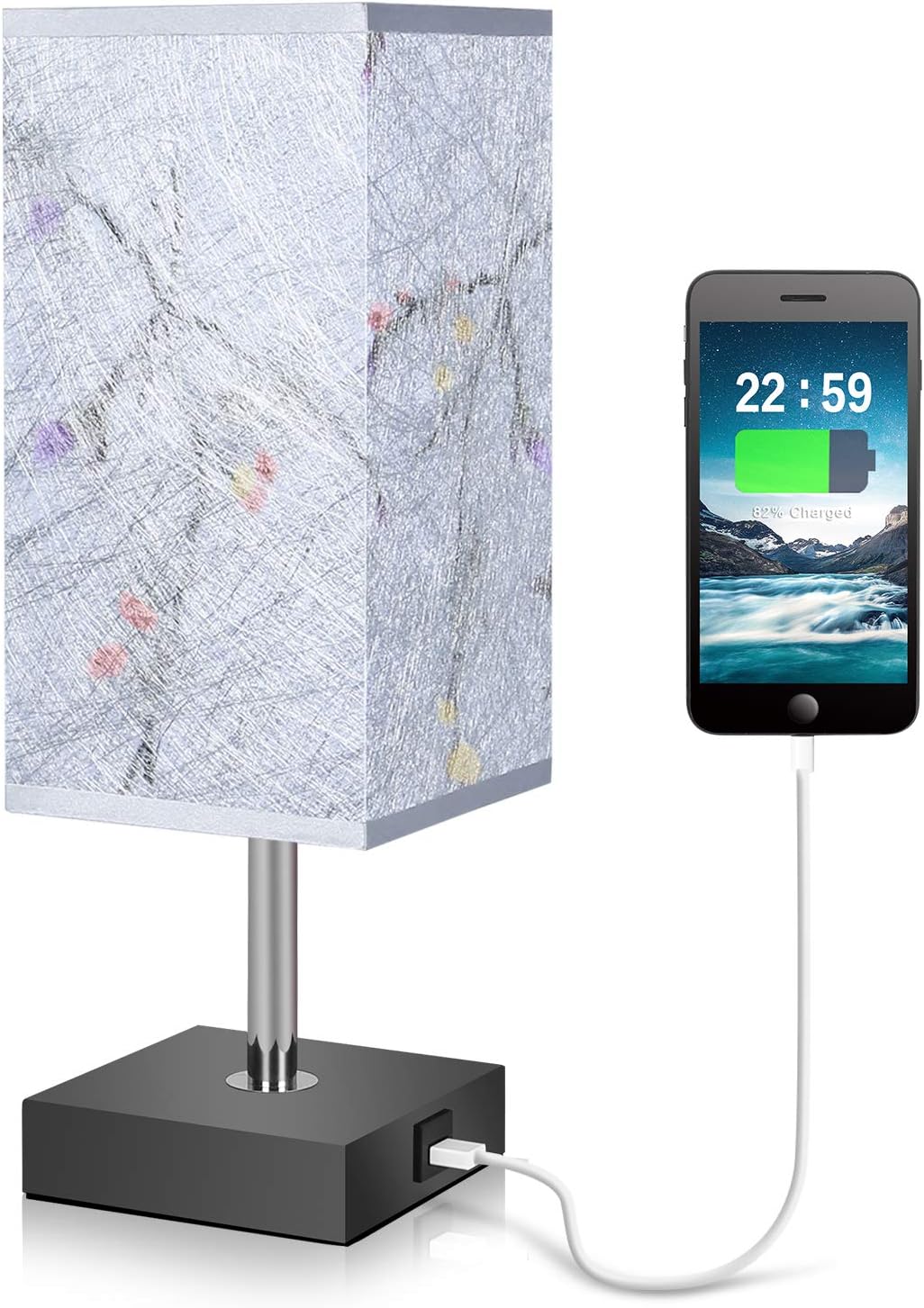 Best usb table lamp gray