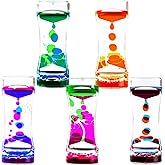Liquid Motion Bubbler Timer Pack of 5 Liquid Bubbler Sensory Toys Fidget Toy Activity Relaxing Desk Toys (Pack of 5)