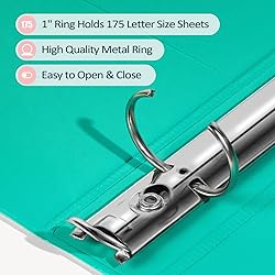 2 Pack BinderX Extra Durable 3 Ring Binder, 1 Inch