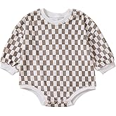 Kayotuas Baby Neutral Clothes Cute Bubble Romper Sweatshirt Oversized Long Sleeve Bodysuit Warm Fleece Sweater Onesie Outfits