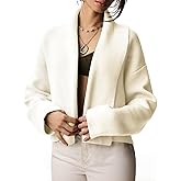 Saodimallsu Womens Cropped Cardigan Open Front Shawl 2026 Fall Trendy Long Sleeve Sweater Jacket