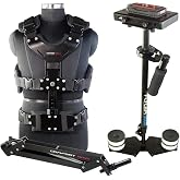 FLYCAM 5000 Handheld Stabilizer Kit with Comfort Arm &amp; Vest, 5kg/11lb | Adjustable 28&ndash;60" waist support with push-fit buckles &amp; spring tension control for balanced load distribution