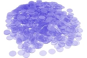 Brybelly Royal Bingo Supplies| Translucent 3/4" Bingo Markers|Plastic|Bright Colors|for Replacement or Expansion| Purple - 1000 Count