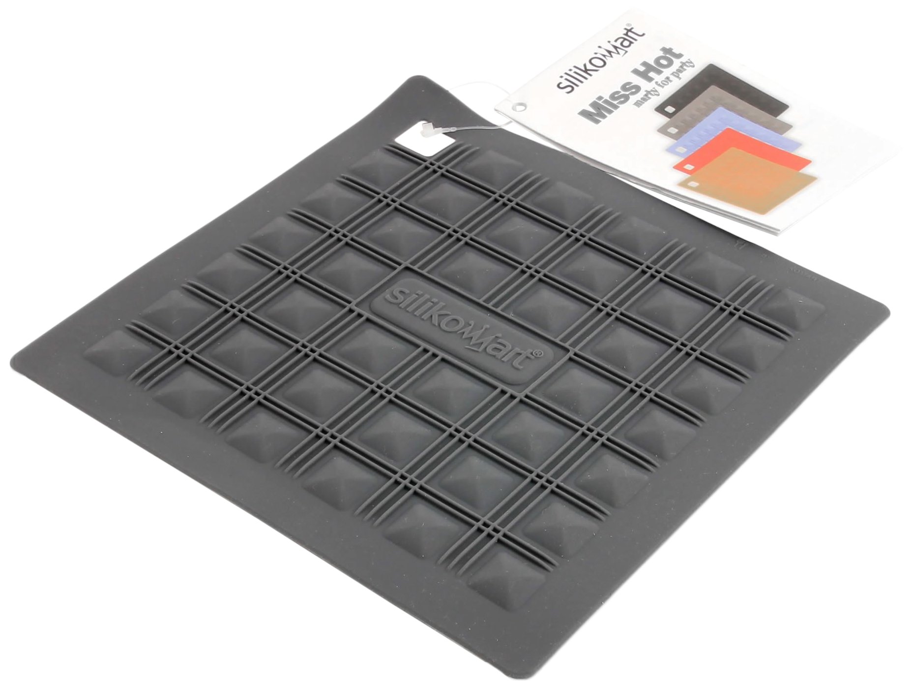 Silikomart | Miss Hot Pot Holder, Synthetic Material, Gray Color, Dimensions 175 x 175 x 13 mm