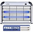 LiBa Electric Bug Zapper, Indoor Insect Killer - (2) Extra Replacement Bulbs - Fly, Mosquito Killer and Repellent - Lightweig