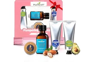 PLANTSVIT Pampering Gift for Women - Self Care Christmas Gifts Set, 4 Travel Size Essentials, Moroccan Argan Oil, Beef Tallow, Avocado Oil, Shea Butter, Hair & Hand Repair, Foot Cream