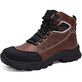 DINGGU Steel Toe Boots for Men Waterproof Safety Work Boots,Comfortable Mens Industrial & Construction Boots
