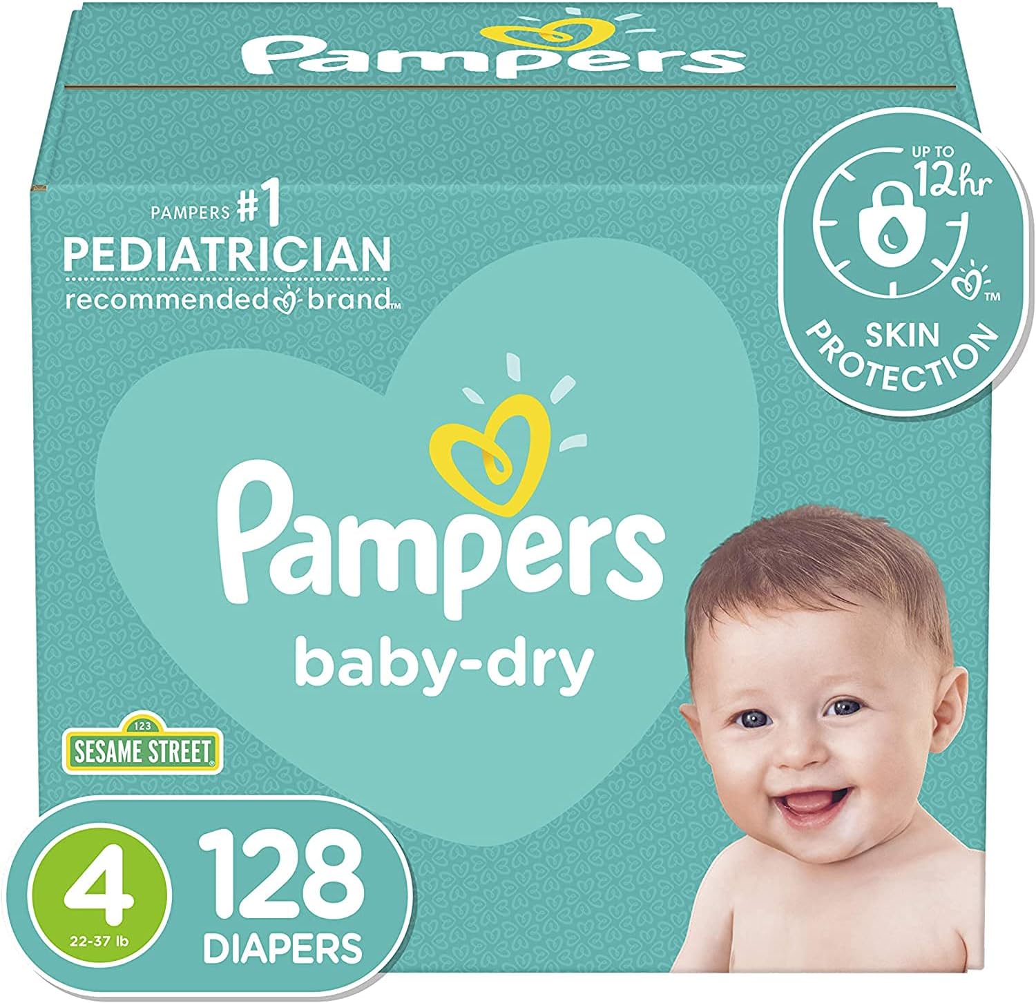 Diapers Size 4, 128 Count - Pampers Baby Dry Disposable Baby Diapers, Giant Pack: Health & Personal Care