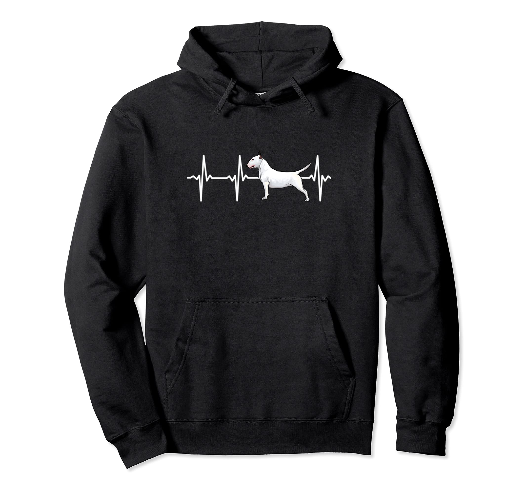 Bull Terrier Heartbeat Love My Dog Pullover Hoodie