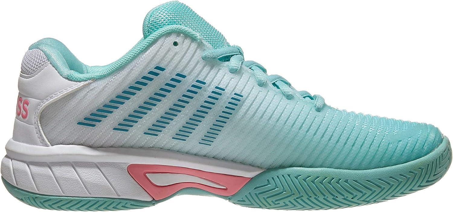 Size 2.5 KSwiss Junior Hypercourt Express 2 Tennis Shoe Aruba Blue