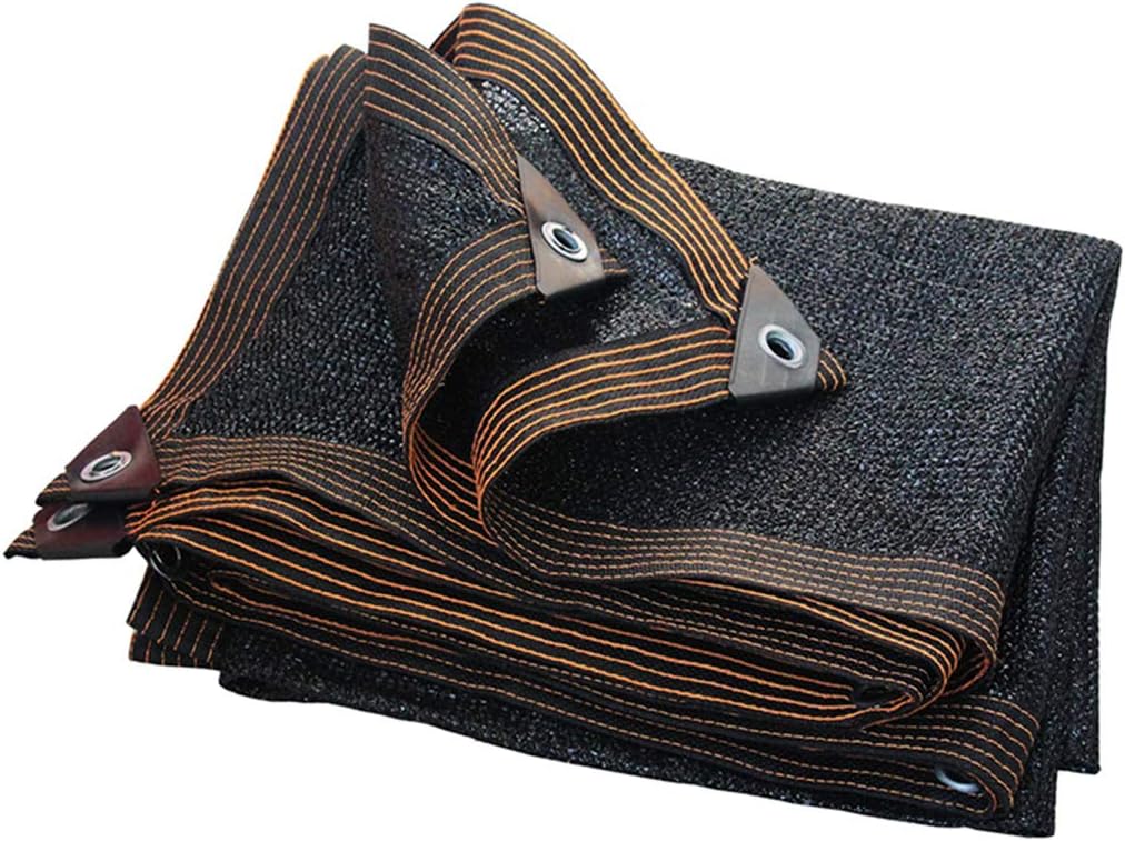 LM Black Shade Cloth With Rope, 90% Sunblock - Sun Shade Mesh Netting