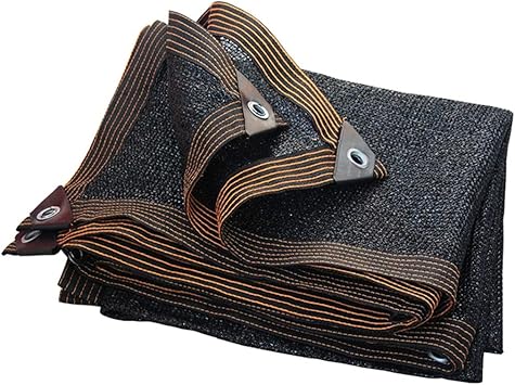 LM Black Shade Cloth With Rope, 90% Sunblock - Sun Shade Mesh Netting