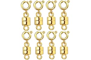 Dailyacc Magnetic Necklace Clasps and Closures - Safety 14 K Gold and Silver Jewelry Converters for Bracelets Chain Extender