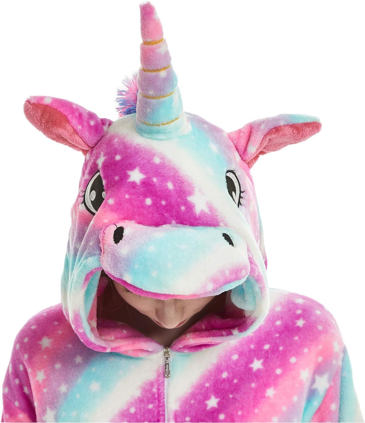 Unicorn Onesie Pajamas for Women Adult Christmas Halloween Cosplay Onepiece Costume Sleepwear Loungewear