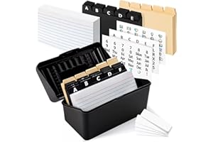 1Set Recipe Box with Cards and Dividers, Stickers & Labels Index Card Holder Easy to Use Index Cards for Home Recipes Flashca