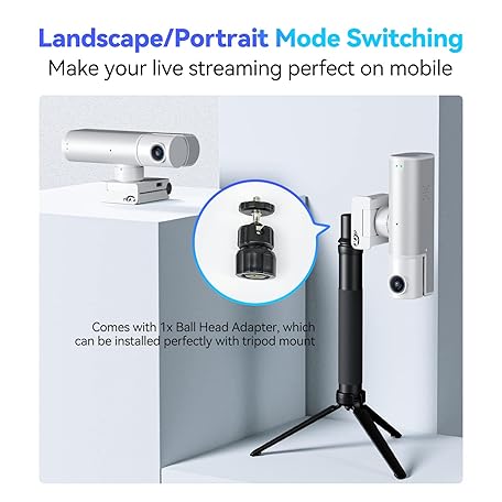 Mua aicoco PTZ 2K Webcam, Streaming Camera with AI Tracking & Auto ...
