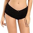 SHARICCA Womens Sexy Mesh Ruffle Panties Booty Boy Shorts Underwear