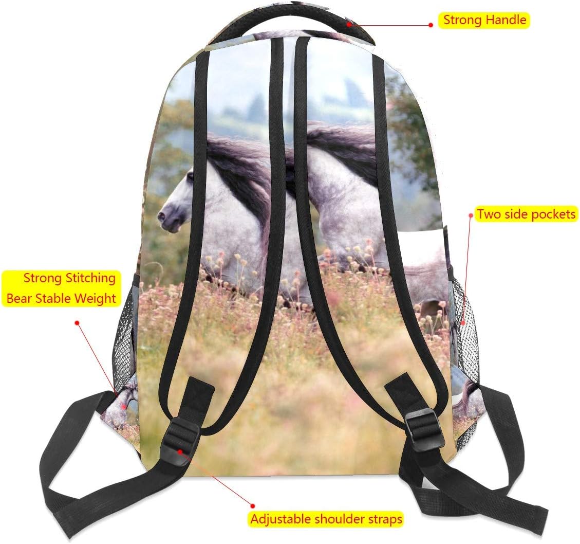 Backpack School Bag Casual Travel Daypack College Bookbag Student Sports Bag Gifts For Men Women Teenage Girl Rucksack Horse Pattern Backpacks Foretadrenaline Com