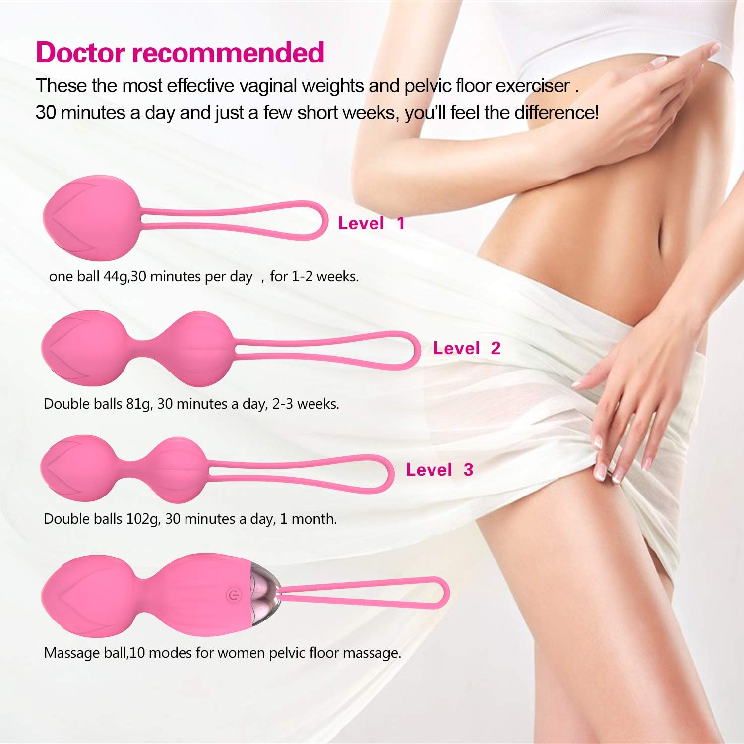 Amazon Com Silicone Kegel Balls For Beginners Advanced For