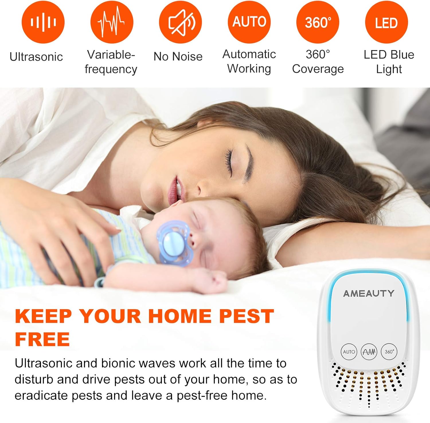 Ultrasonic Pest Repeller - 6 Pack Pest Control Ultrasonic Mosquito Repellent Plug in Indoor Usage, Electronic Insects & Rodents Repellent for Mosquito, Mouse, Cockroach, Rats, Bug, Spider, Ant : Garden & Outdoor