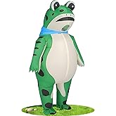 JINSTABAG Inflatable Costume Adult Frog Full Body Deluxe Funny Air Blow Up Costume for Men Women Halloween