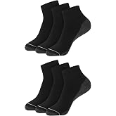 Hanes Men's Crew Socks Pack, 8 Pairs, Max Cushion Moisture-wicking Ankle Socks for Men, Cushioned Ankle Length